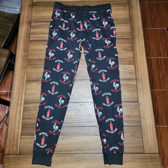 Siracha Black Pajama Pants w/ Logos - Size Small - Picture 1 of 5